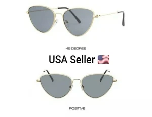 New Vintage Cat Eye Sunglasses Women Fashion Brand Designer Lady Mirror - Picture 1 of 5