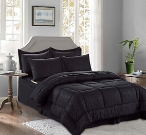 Celine Linen 8-Piece Bed-in-A-Bag Silky Soft Bamboo Design Comforter Set Include