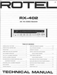 Service Manual-Anleitung für Rotel RX-402  - Bild 1 von 1