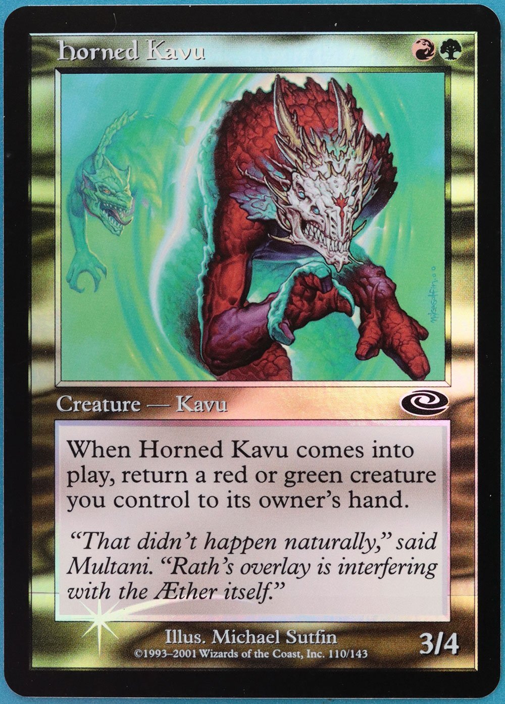 Horned Kavu FOIL Planeshift NM Red Green Common MAGIC CARD (ID# 401597) ABUGames
