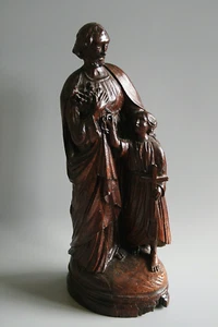 ANTIQUE 18TH CENTURY HAND CARVED JOHN BAPTIST FIGURE - Picture 1 of 8
