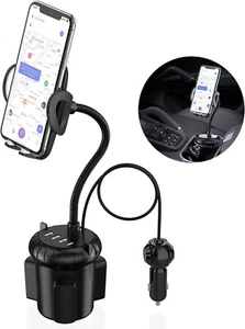 Auto Getränkehalterun Ladegerät mit Handyhalter 36Watt Laden 1 x USB-C & 3 x USB - Bild 1 von 8