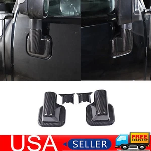 Carbon ABS Side Rearview Mirror Base Cover Trim For HUMMER H2 03-09 Accessories - Picture 1 of 15