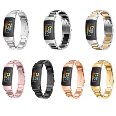 For Fitbit Charge 5 Replacement Stainless Steel Metal Watch Strap Wristband Band