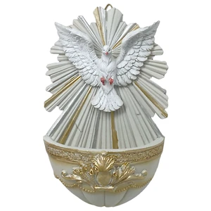Fuente De Agua Bendita Espíritu Santo 8" Holy Spirit Holy Water Religious Statue - Picture 1 of 2