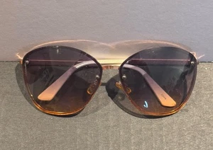 Tahari randlose Cat Eye Sonnenbrille goldene Gläser mit Farbverlauf TH652 - Bild 1 von 10