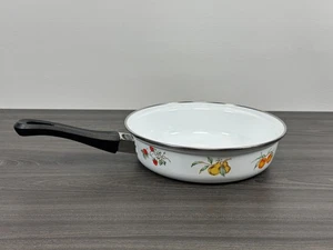 Padella vintage metallo/smalto, padella motivo frutta e verdura, pentole - Foto 1 di 17