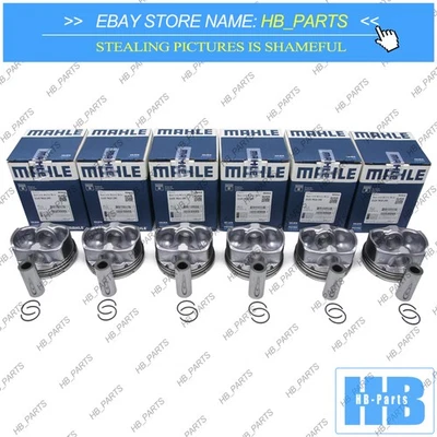 MAHLE 6x 11257610295 Piston Set Φ84+0.5mm For BMW 3.0 135i N54B30 335i Z4 F01 X6 - Imagem 1 de 4