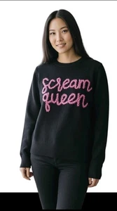 Scream Queen Pullover schwarz Pailletten Small - Bild 1 von 18
