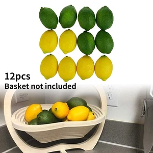 12x Künstliche Zitronen Fotografie Requisiten Deko Realistische Obst Früchte - Bild 1 von 12
