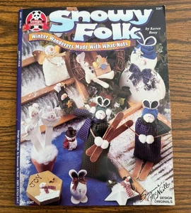 Vtg Design Originals ~SNOWY FOLK Karen BOOY PATTERN BOOKLET~ #3267~WINTER CRAFTS - Picture 1 of 7