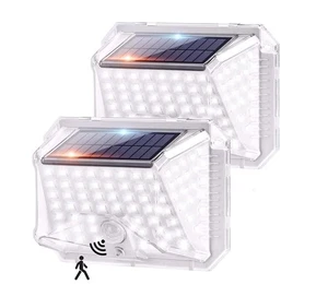 2 PACK - Aigostar Solar-Powered Sensor Wall Light - 120 Lumen - Picture 1 of 4