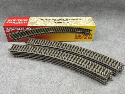 H0 FLEISCHMANN Profi-Gleis gebogen  10 Stück  6125  OVP - Bild 1 von 2