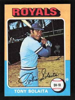 Tony Solaita 1975 Topps Mini #389 Rookie Kansas City Royals Baseball Card VG-EX - Image 1 of 2