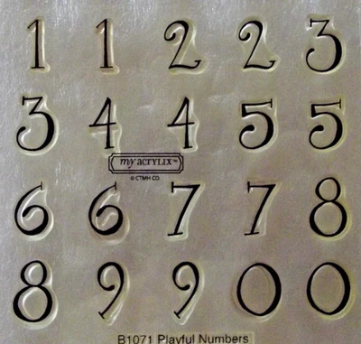 Juego de sellos CTMH, NÚMEROS JUGUETONES, contiene 20 sellos, en excelente estado. Foto 1 de 2