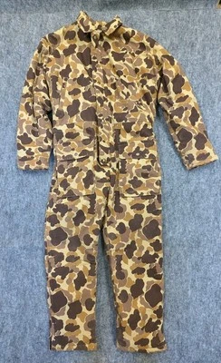 vintage CABELA'S mens Tall Large TL camouflage lined hunting outdoor Coveralls - Image 1 of 4