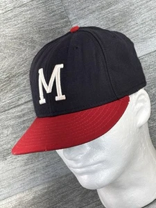 De Colección Milwaukee Braves Béisbol Nueva Era Hecho en EE. UU. Lana Ajustada Gorra Gorra 7 59Fifty MLB - Imagen 1 de 18