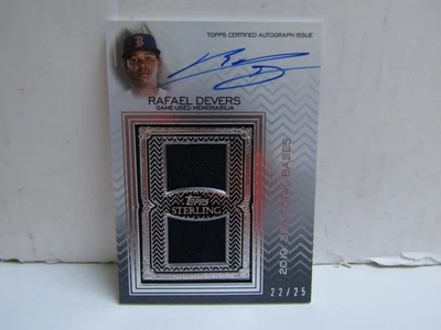 2021 Sterling Rafael Devers Sterling Swings Dual Relic On Card Auto /25 Red Sox - Image 1 of 2