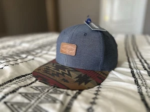 NUEVO Wrangler Southwest Visera Azteca Ajustable Snapback Gorra Sombrero Azul Marino WRA-MS19 - Imagen 1 de 4