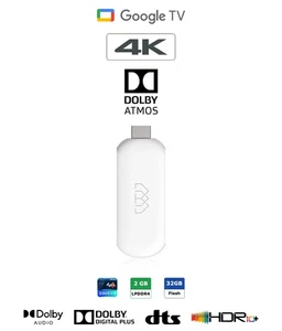 Homatics Stick 4K UHD GoogleTV WiFi Media Player Stick with Voice Remote Control - Picture 1 of 8