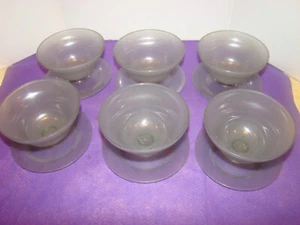 6 Vintage Grey Tupperware Pudding Parfait Desert Cups #754-26 -EUC - Picture 1 of 4