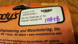 Woodys carbide runners--skag--scag**Ski Doo extender 4" 60degree ESD3-8150-1 - Bild 1 von 1