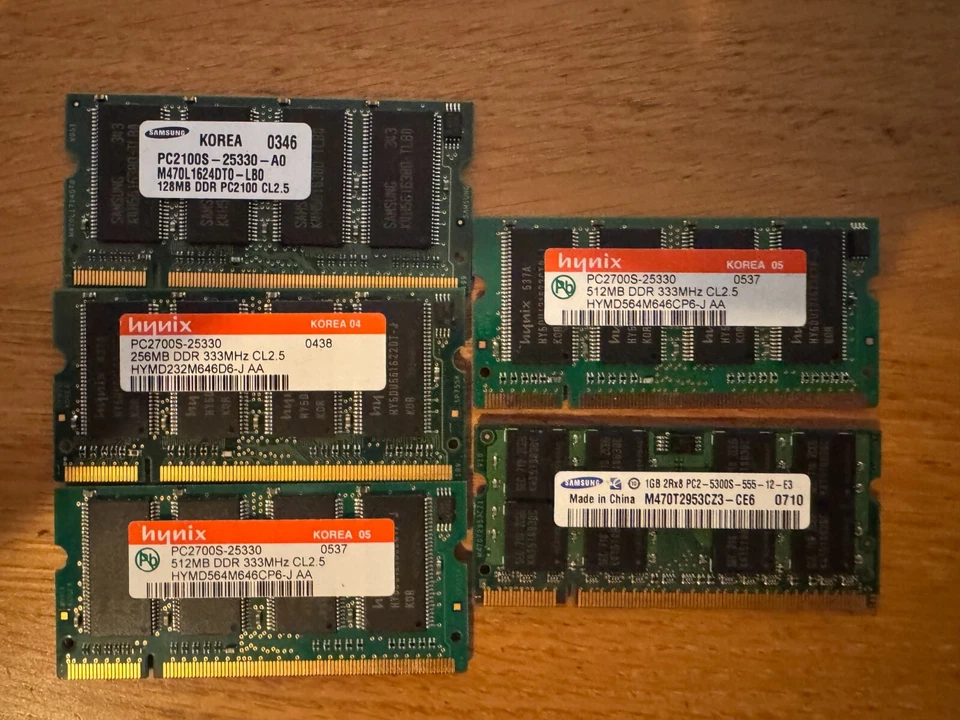 Retro laptop PC RAM - DDR1 - sizes from 128MB to 512MB - Image 1 of 1
