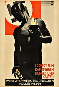 Art Ad Sacrificio per combattere la fame e il freddo poster tedesco stampa - Foto 1 di 1