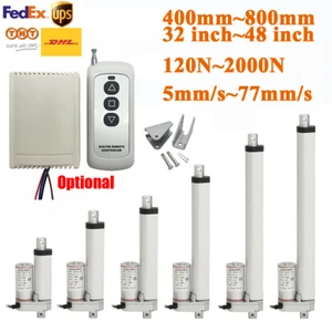 600mm 800mm 1000mm 1300mm DC 12V Linear Actuator Motor 2000N Remote Controller - Bild 1 von 33