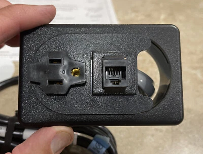 Byrne Desktop Power Grommet W/Grounded Outlet And Cat 5 Jack - Image 1 of 4