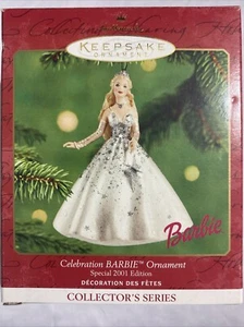 Vintage Barbie Celebration Keepsake Christmas Ornament Special Edition 2001 Hallmark - Bild 1 von 3