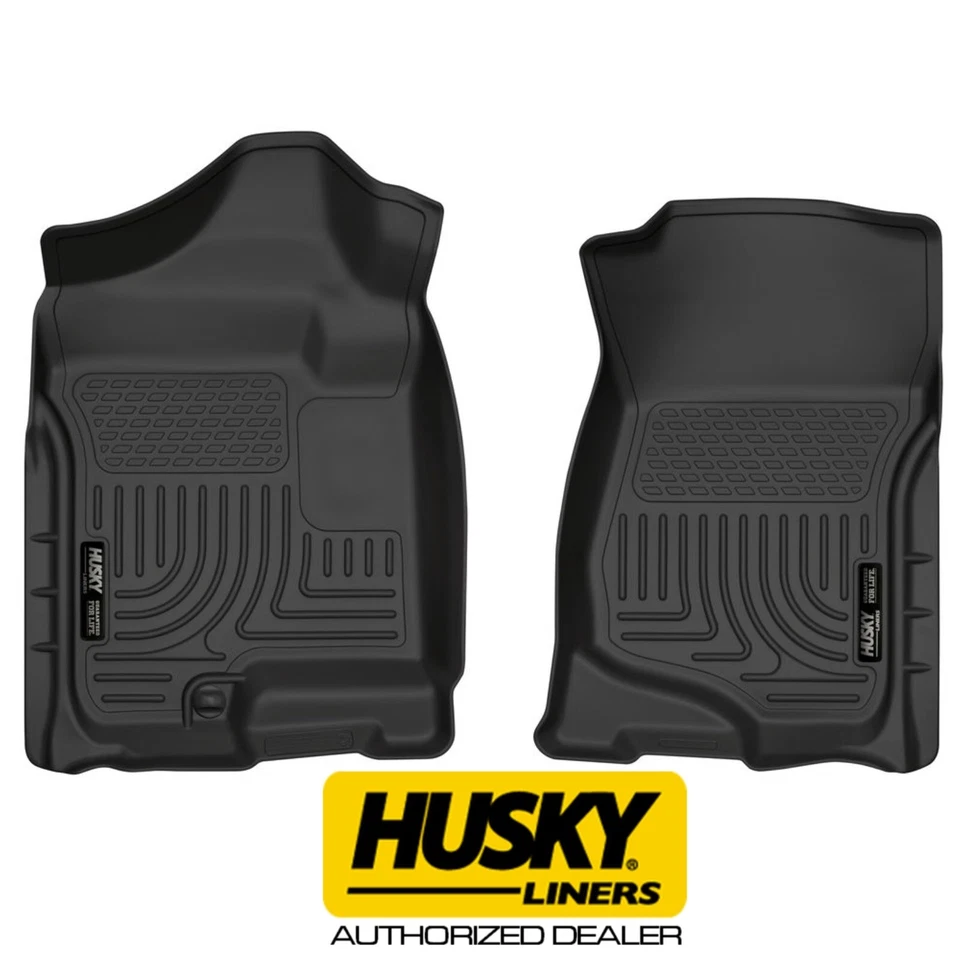 HUSKY 18201 WeatherBeater Front Floor Mats for CHEVY SILVERADO GMC SIERRA CC EC - Image 1 of 4