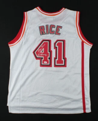 Camiseta deportiva firmada por Glen Rice Miami Heat Adidas estilo NBA inscrita "G Money" (certificado de autenticidad JSA) Foto 1 de 4