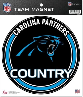 NFL Carolina Panthers Team Magnet heavy Gauge Magnetic Vinyl - 8 in Magnet - Image 1 of 4