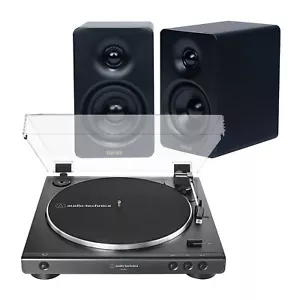 Audio-Technica AT-LP60X Plattenspieler + Edifier M60 Bluetooth Lautsprecher HiFi - Schwarz - Bild 1 von 18