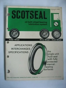 Vtg Original SCOTSEAL wheel bearing catalog 1969 Trailer Tractor reference - Imagen 1 de 3