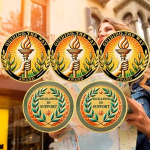 Moneda inspiradora guiando el camino 5 piezas regalo de agradecimiento para compañero de trabajo del personal - Imagen 1 de 18