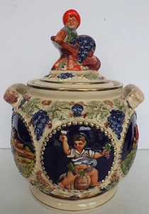 Gerz German Castles Relief Stoneware Biscuit Cookie Jar Beer Stein Drachenfels - Picture 1 of 22