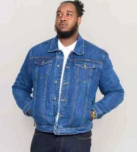 Duke Big Mens Blue Stonewash Western Style Trucker Denim Jacket 1XL-8XL(KS1303K) - Picture 1 of 7
