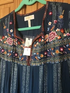 Anthropologie Womens Long Dress, M, Navy/Marin, Brand New - Picture 1 of 12