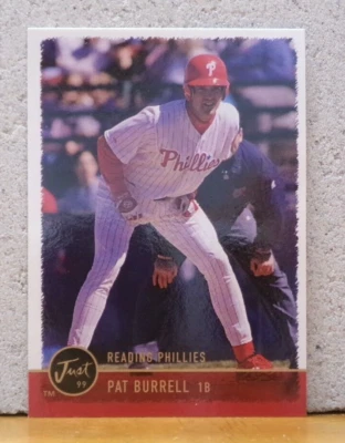 AUCTION - 550 BASEBALL CARD JUST 1999 PAT BURRELL READING PHILLIES - Image 1 of 2
