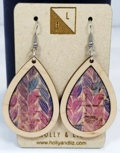 Holly & Liz Feather Maple Cork Drops - 2.75" - Picture 1 of 5