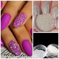 Elegant Diamond Facet Cut Rhinestones Nail Art Multicolor 0.6mm Beautiful
