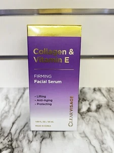 Clear Visage Kollagen & Vitamin E Straffendes Gesichtsserum ~ Anti-Aging ~ 1,69 Unzen Neu - Bild 1 von 5