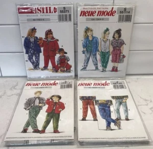 Lote de 4 patrones de costura multitamaño de colección nuevo modo SIN CORTAR niños VER FOTOS - Imagen 1 de 9