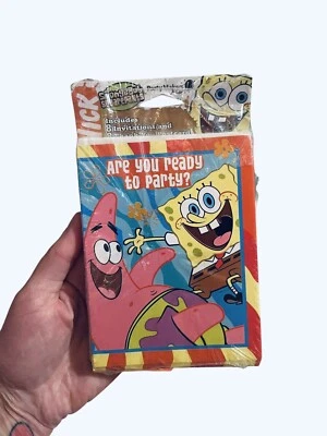 NEW VTG 2004 Vintage 8 Pack Spongebob Squarepants Birthday Invitation Cards NOS - Image 1 of 2