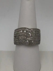 Anillo STS Chuck Clemency Diamante Blanco Plata de Ley 925 Talla 8 - Imagen 1 de 14