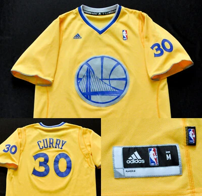 Camiseta Adidas Stephen Curry Warriors Manga Swingman Navidad 2013 NBA Hombres M *RARA* Foto 1 de 4