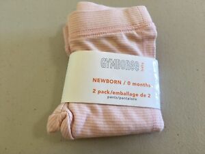 NWT Gymboree Pink Stripe Solid Leggings Baby Girl 2 pack Newborn Essential soft