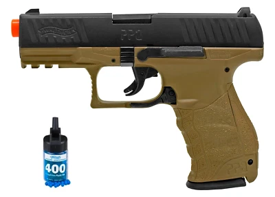 Refurbished Airsoft Licensed Walther PPQ Black and Tan Spring Pistol Kit - Image 1 of 4